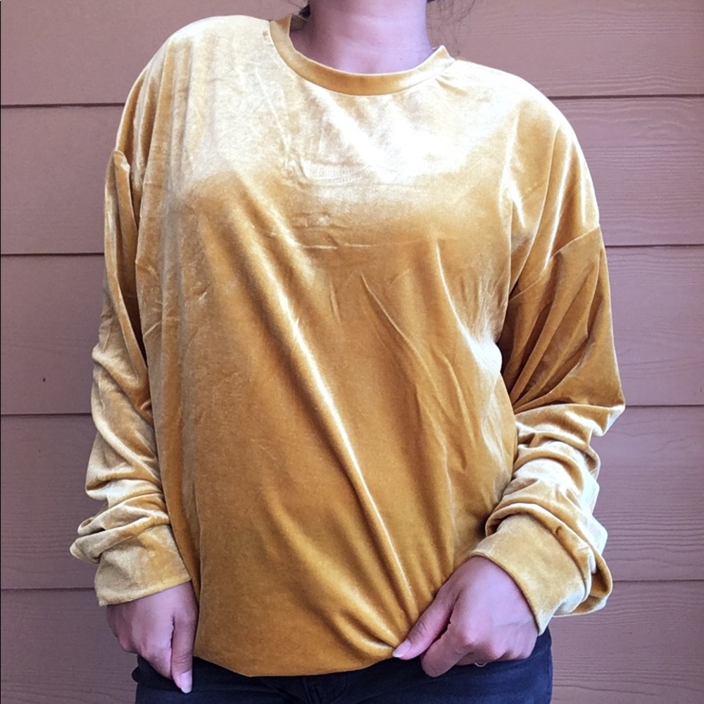 Forever 21 gold velvet sweater